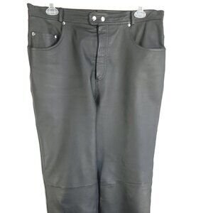 Guide Gear Leather Pants Men's 38 Black Lined Motorcycle Riding